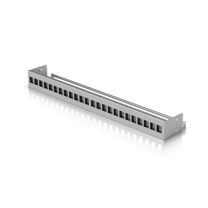 Ubiquiti 24-Port Blank Keystone Patch Panel, Silver, 1U 24-port, Ideal for Keystone Module Instal...