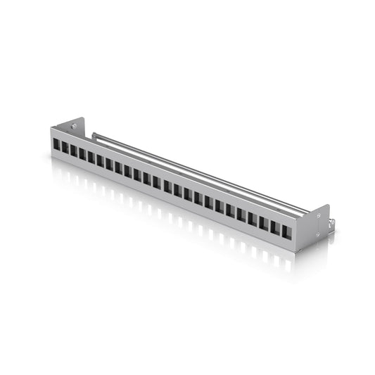 Ubiquiti 24-Port Blank Keystone Patch Panel, Silver, 1U 24-port, Ideal for Keystone Module Instal...