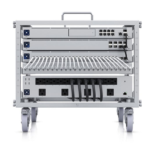 Ubiquiti Toolless Mini Rack, 6U-sized Device Rack with 24-port Blank Patch Panel, Can Assembled W...