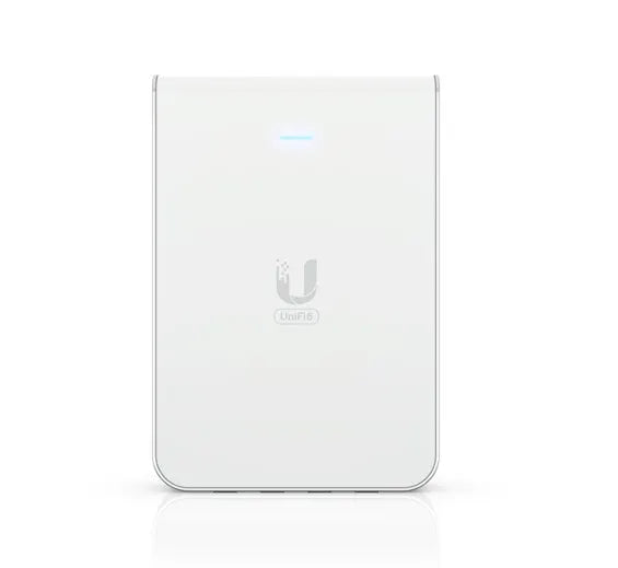 Ubiquiti UniFi Wi-Fi 6 In-Wall Wall-mounted Access Point with a Built-in PoE Switch,115 m²  Cover...