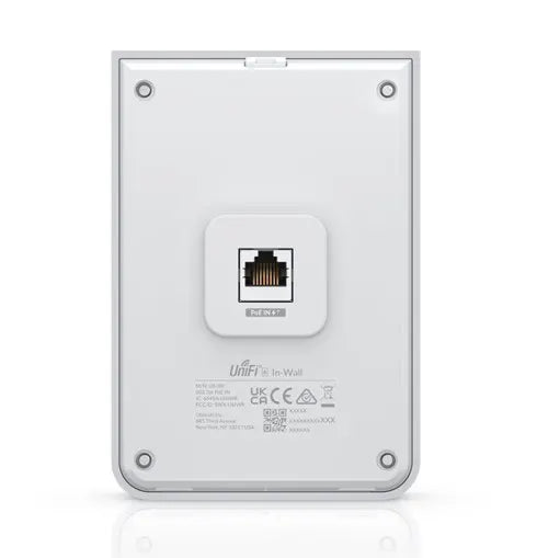Ubiquiti UniFi Wi-Fi 6 In-Wall Wall-mounted Access Point with a Built-in PoE Switch,115 m²  Cover... - Image 3