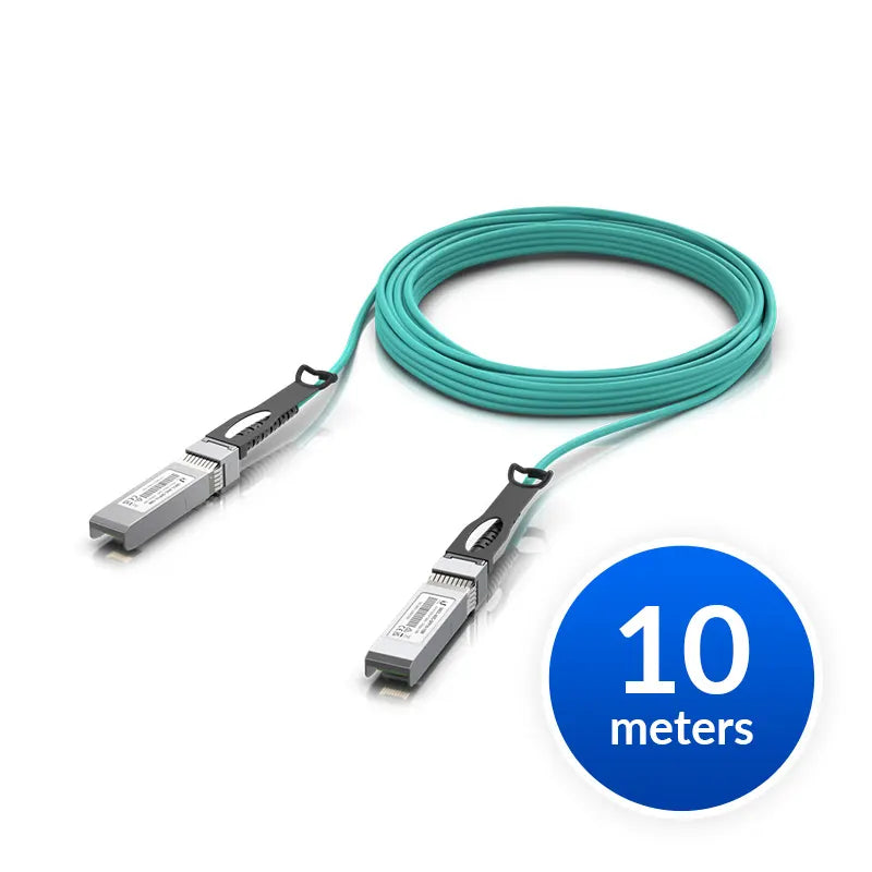 Ubiquiti 25 Gbps Long-Range DAC, Long-range SFP28, 10m Length, Support 25/10/1 Gbps, PVC Cable Ja...