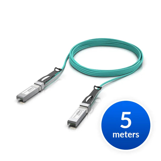 Ubiquiti 25 Gbps Long-Range DAC, Long-range SFP28, 5m Length, Support 25/10/1 Gbps, PVC Cable Jac...