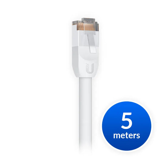 Ubiquiti UniFi Patch Cable Outdoor 5M White, Single Unit, All-weather, RJ45 Ethernet Cable, Categ...