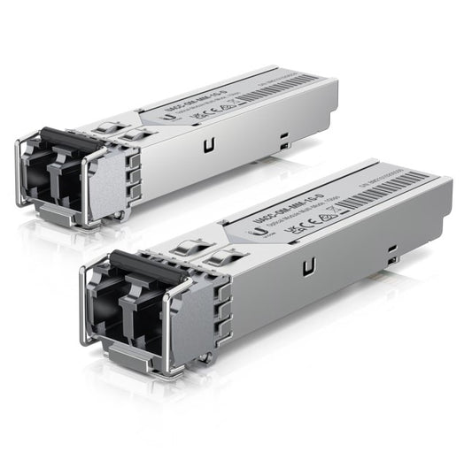 Ubiquiti UFiber SFP Multi-Mode Fiber Module, 2-Pack, 1.25 Gbps Throughput, 1.25 Gbps Throughput,...