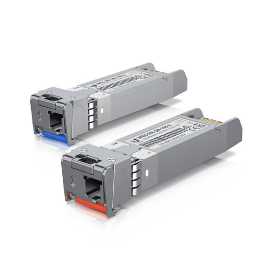 Ubiquiti UFiber SFP+ Single-Mode Module, 10G BiDi,  2 Pack, Same 10 Gbps Speed, Less Cable Requir...