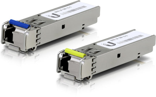 Ubiquiti UFiber1 Gbps Bidirectional Single-Mode SFP Module, 2-Pack, Up 3km Distance, Simplex LC C...