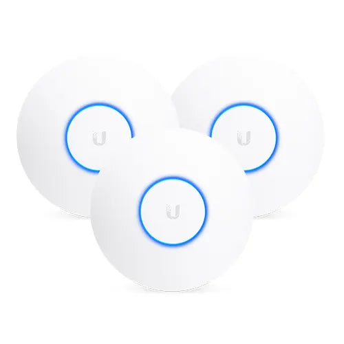 Ubiquiti NanoHD Unifi Compact 802.11ac Wave2 MU-MIMO Enterprise Access Point, 3-Pack *PoE injecto...