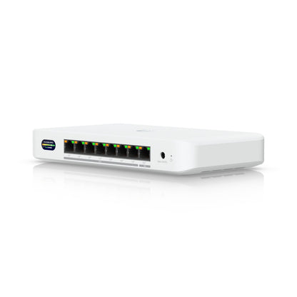 Ubiquiti Device Bridge Switch, Compact PoE+ Switch* (1) 10 GbE Port, (7) 2.5 GbE Ports, 6 GHz, Wi...