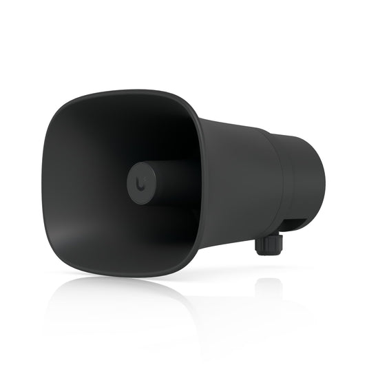 Ubiquiti AI Horn Speaker, Black,All-weather PoE 120 dB Horn Speaker With Advanced AI Alert Functi...