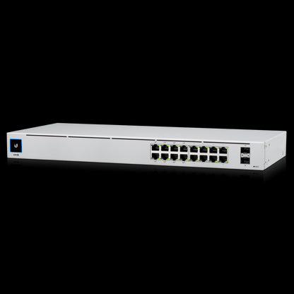 Ubiquiti UniFi 16-port Managed Gigabit Switch - 8x PoE+ Ports, 8x Gigabit Ethernet Ports, 2x SFP...