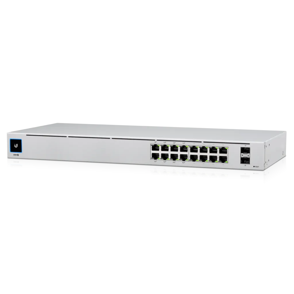 Ubiquiti UniFi 16-port Managed Gigabit Switch - 8x PoE+ Ports, 8x Gigabit Ethernet Ports, 2x SFP...