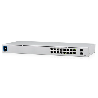 Ubiquiti UniFi 16-port Managed Gigabit Switch - 8x PoE+ Ports, 8x Gigabit Ethernet Ports, 2x SFP...