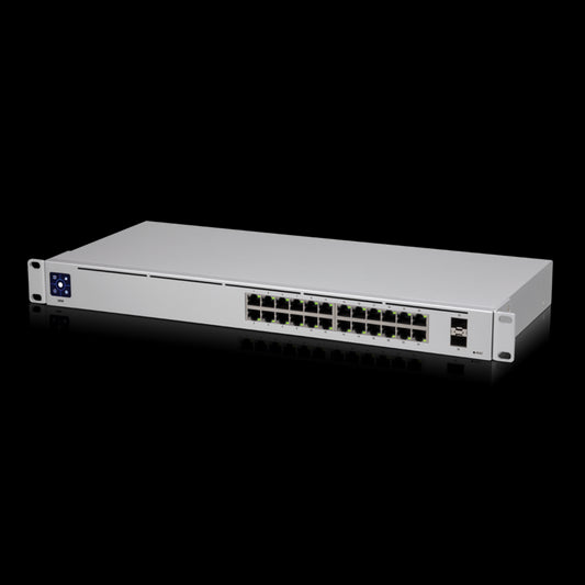 Ubiquiti UniFi 24 port Managed Gigabit Switch - 24x Gigabit Ethernet Ports, with 2xSFP - Touch Di...