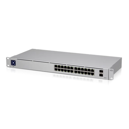 Ubiquiti UniFi 24 port Managed Gigabit Switch - 24x Gigabit Ethernet Ports, with 2xSFP - Touch Di...