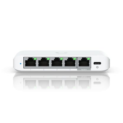 Ubiquiti Flex Mini 2.5G, (4) 2.5 GbE Ports, (1) 2.5 GbE PoE Input Port for Power, - Network - UniFi