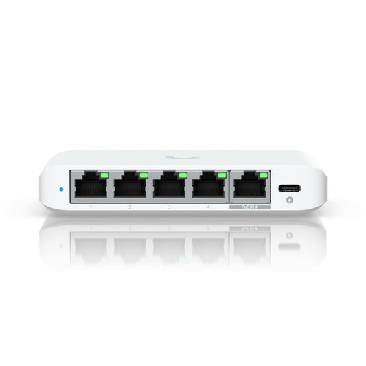 Ubiquiti Flex Mini 2.5G, (4) 2.5 GbE Ports, (1) 2.5 GbE PoE Input Port for Power, - Network - UniFi