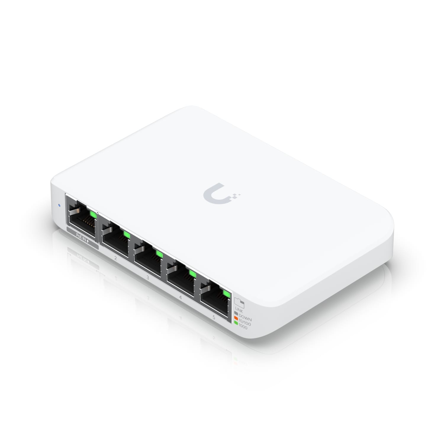 Ubiquiti USW Flex Mini, UniFi, Layer 2 Gigabit Switch, 5x GbE RJ45 Ports, Power Via PoE (802.3af)...