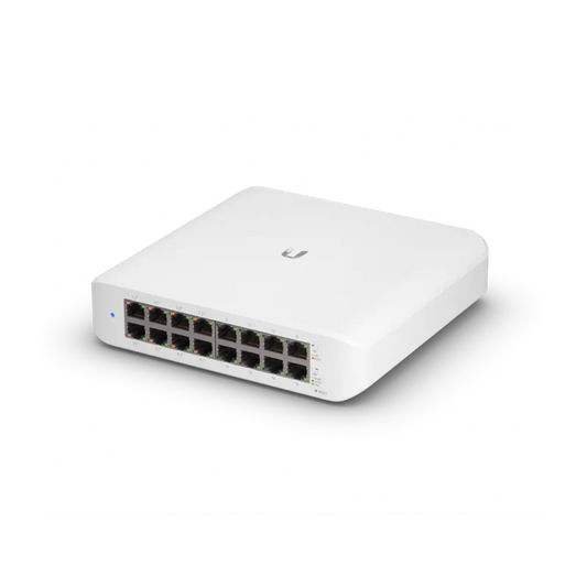 Ubiquiti UniFi Switch Lite 16 PoE, Layer 2, 16x GbE RJ45 Ports, 8x 802.3at PoE+ Ports, 45W PoE, S...