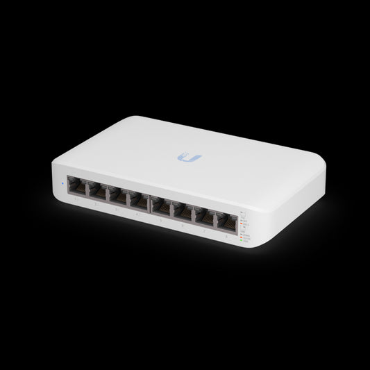 Ubiquiti UniFi Switch USW-Lite-8-POE, 4x PoE Output Ports, 52W PoE Supply, Fanless, Wall Mount Ki...