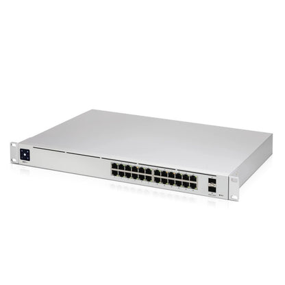 Ubiquiti UniFi 24-port Switch with (24) Gigabit RJ45 Ports and (2) 10G SFP+ Ports. Powerful Secon...