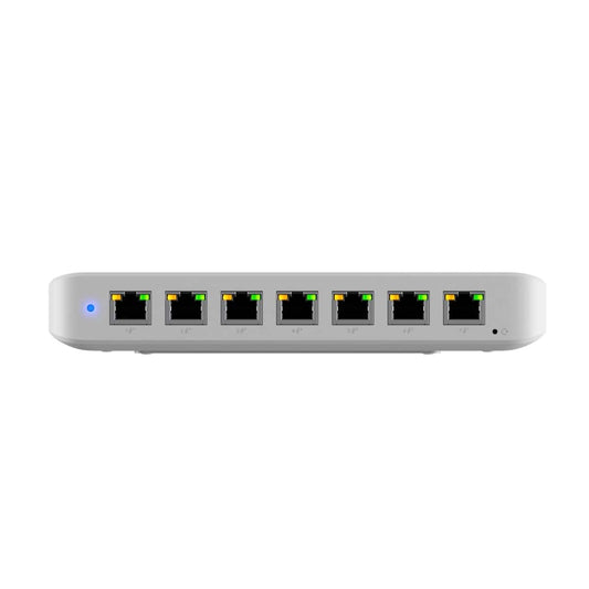 Ubiquiti Ultra 210W, Compact 8-port Layer 2 GbE PoE Switch Versatile Mounting Option,7 GbE PoE+ O...