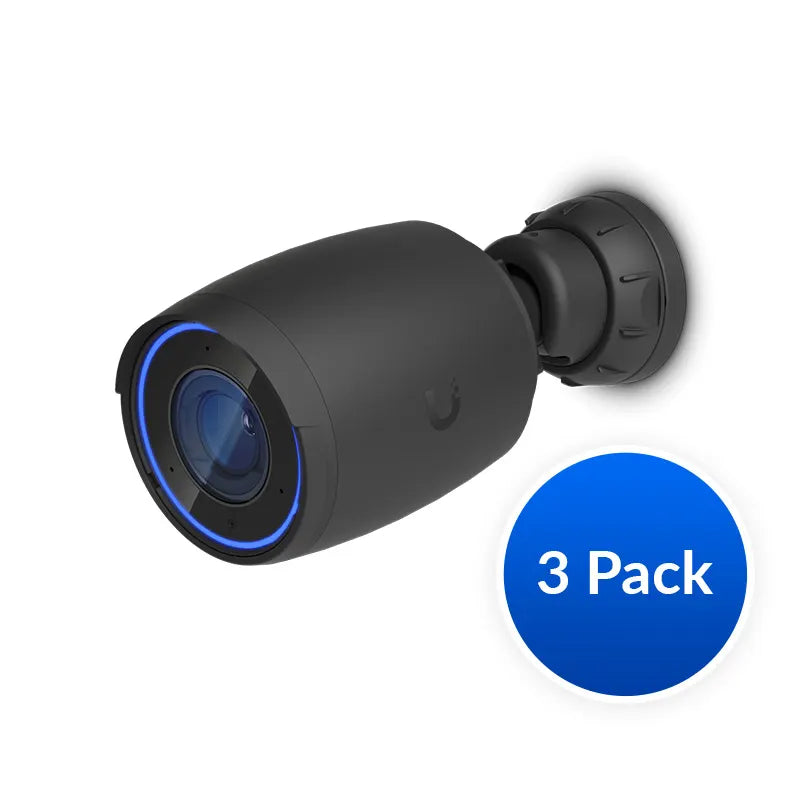 Ubiquiti AI Professional UniFi Protect Indoor/Outdoor 4K PoE Camera, 3Pack-OEM,  Black, Waterproo...
