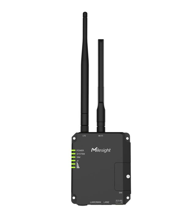 Milesight Industrial 4G Router, CAT4 LTE, 2x PoE Output Ports, ARM Cortex A7 CPU, Single SIM, NBN...