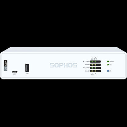 Sophos XGS 88 Security Firewall Appliance, Desktop, FW 9.9G, TP 2.0G, VPN 6.0G, 4x2.5GbE. - Netwo...
