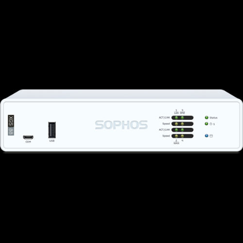 Sophos XGS 88 Security Firewall Appliance, Desktop, FW 9.9G, TP 2.0G, VPN 6.0G, 4x2.5GbE. - Netwo...