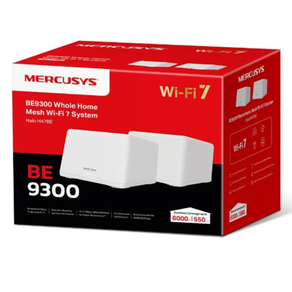 Mercusys Halo H47BE(2-pack) BE9300 Whole Home Mesh Wi-Fi 7 System, 9214 Mbps Tri-Band, Up to 550m...