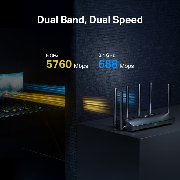 Mercusys MR37BE BE6500 Dual-Band Wi-Fi 7 Router, 1× 2.5 Gbps WAN port, 1× 2.5 Gbps LAN port and 2... - Image 4