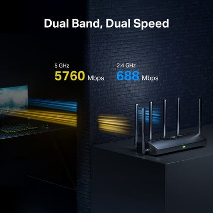 Mercusys MR37BE BE6500 Dual-Band Wi-Fi 7 Router, 1× 2.5 Gbps WAN port, 1× 2.5 Gbps LAN port and 2... - Image 4