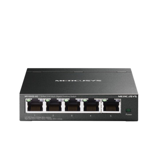 Mercusys MS105GS-M2 5-port 2.5G Multi-Gigabit Desktop Switch,  5× 2.5G RJ45 Ports - Network - Con...