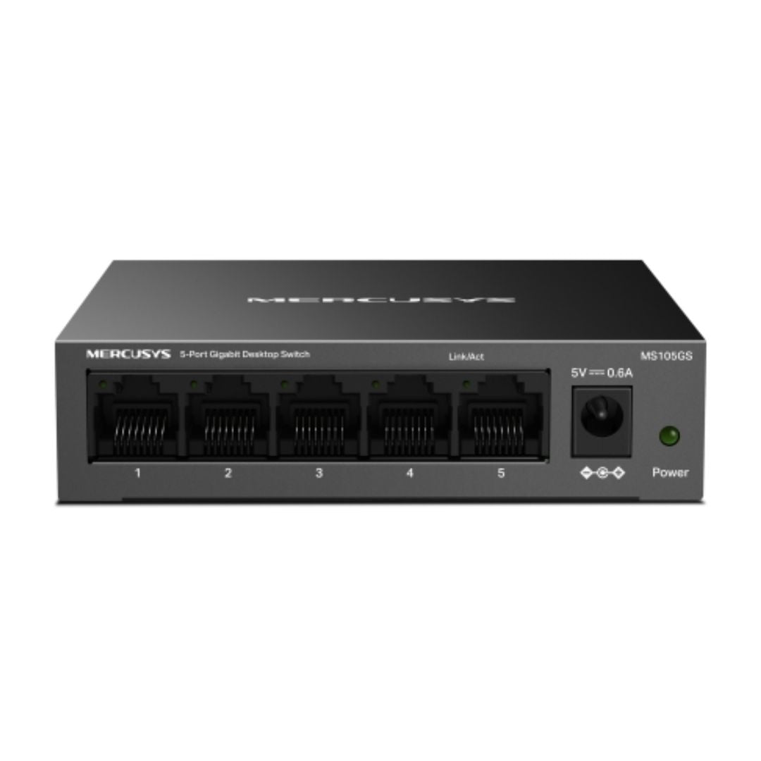 Mercusys MS105GS 5-Port Gigabit Desktop Switch, 5×10/100/1000 MbpsRJ45 port Supporting Auto-MDI/M... - Image 2