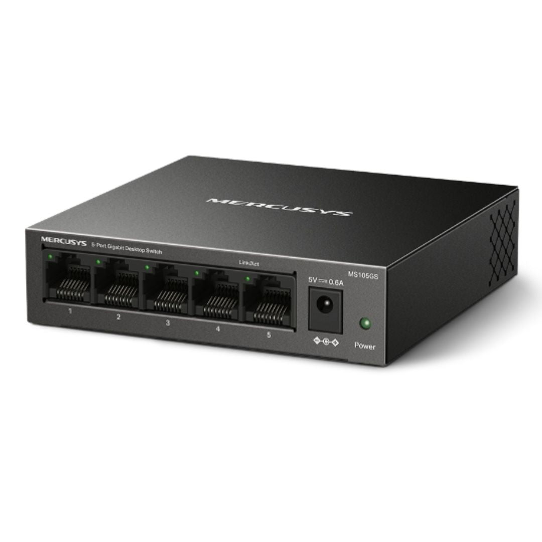 Mercusys MS105GS 5-Port Gigabit Desktop Switch, 5×10/100/1000 MbpsRJ45 port Supporting Auto-MDI/M... - Image 3