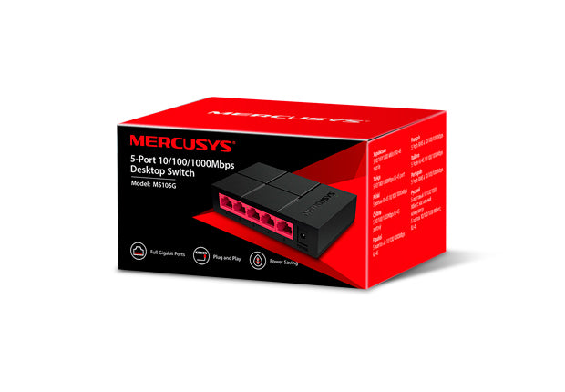 Mercusys MS105G 5-Port Gigabit Desktop Switch, 5x Gigabit Ports, Compact Design, Plug N Play, Gre... - Image 2