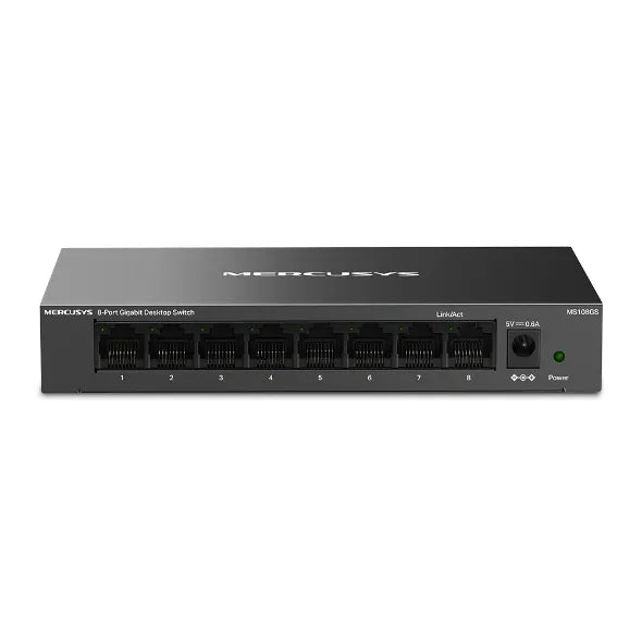 Mercusys MS108GS 8-Port Gigabit Desktop Switch, 8×10/100/1000 Mbps RJ45 port Supporting Auto-MDI/...