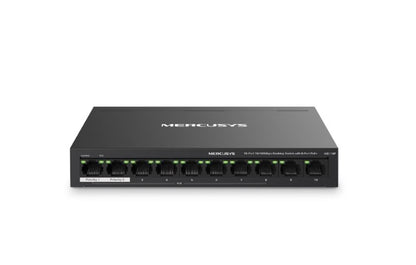 Mercusys MS110P 10-Port 10/100Mbps Desktop Switch with 8-Port PoE+, Up to 250 m - Network - Consumer