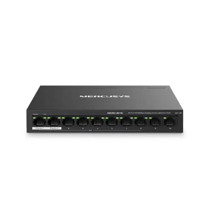 Mercusys MS110P 10-Port 10/100Mbps Desktop Switch with 8-Port PoE+, Up to 250 m - Network - Consumer