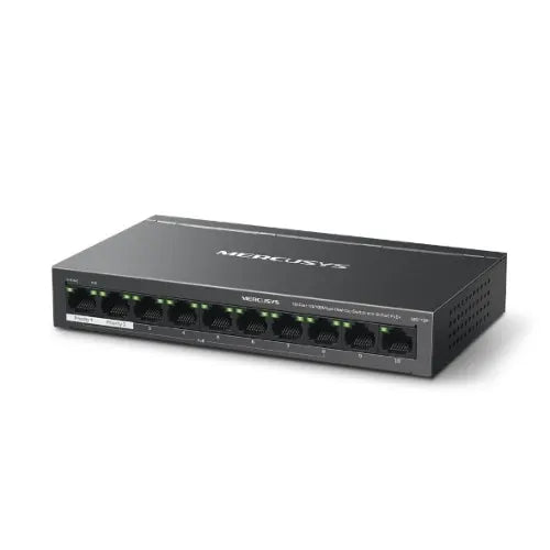 Mercusys MS110P 10-Port 10/100Mbps Desktop Switch with 8-Port PoE+, Up to 250 m - Network - Consumer - Image 2