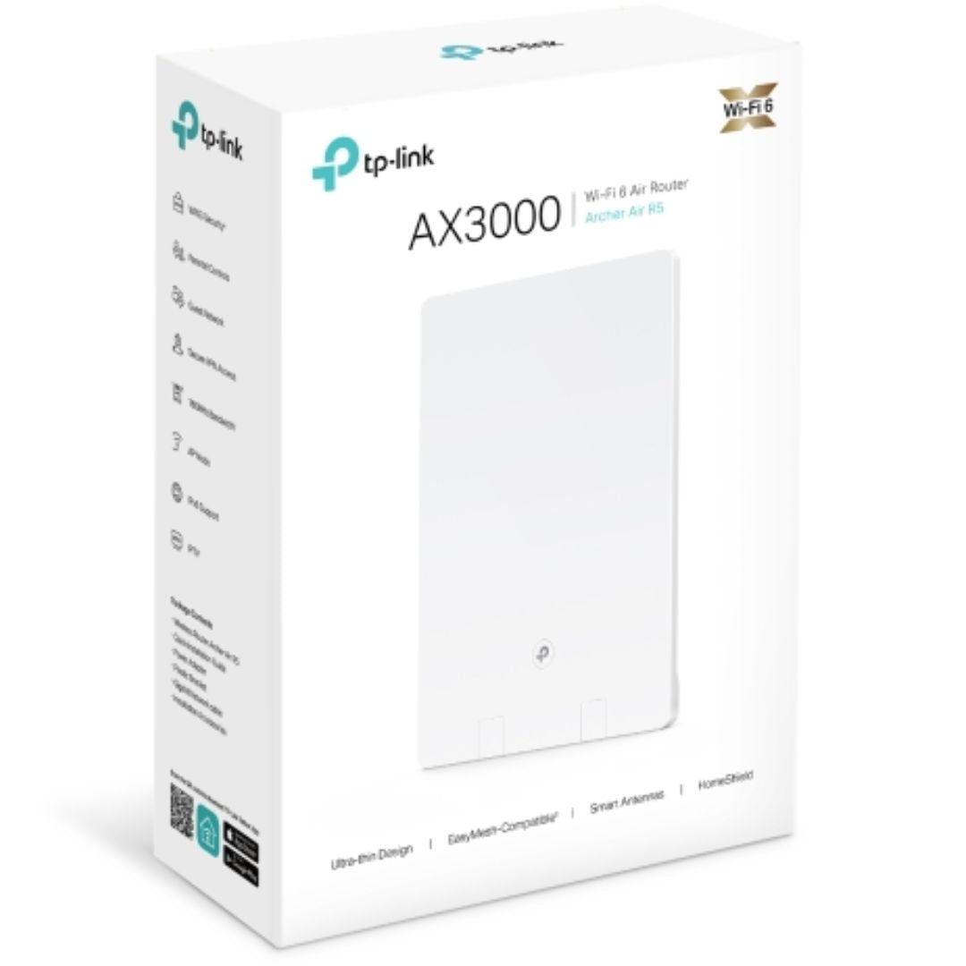 TP-Link Archer Air R5 AX3000 Dual-Band Wi-Fi 6 Air Router, 574Mbps @2.4 GHz + 2402Mbps @5GHz, 8mm...