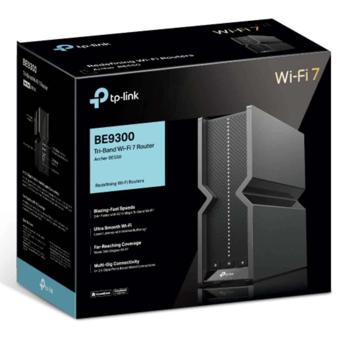 TP-Link Archer BE550 V2 BE9300 Wi-Fi 7 Tri-Band Router 688 Mbps at 2.4 GHz + 2880 Mbps at 5 GHz +...
