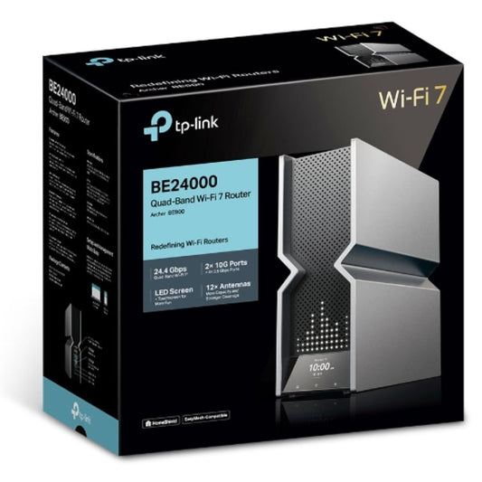 TP-Link Archer BE900 BE24000 Quad-Band Wi-Fi 7 Router (WIFI7) 1376 Mbps at 2.4 GHz + 5760 Mbps at...