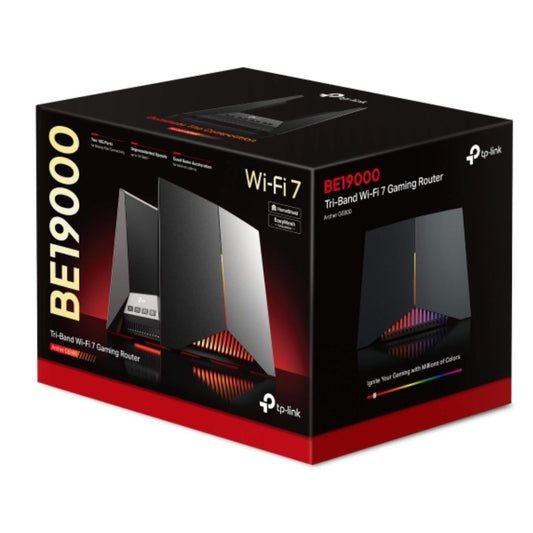 TP-Link Archer GE800 BE19000 Tri-Band Wi-Fi 7 Gaming Router (WIFI7) 1376 Mbps at 2.4 GHz + 5760 M...