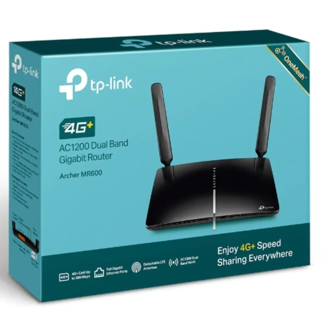 TP-Link Archer MR600 4G+ Cat6 AC1200 Wireless Dual Band Gigabit Router OneMesh 300Mbps@2.5Ghz 867...