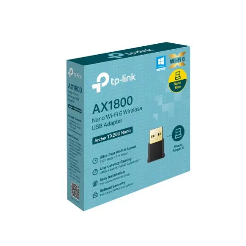 TP-Link Archer TX20U Nano AX1800 Nano Wi-Fi 6 Wireless USB Adapter, 1201 Mbps at 5 GHz + 574 Mbps...