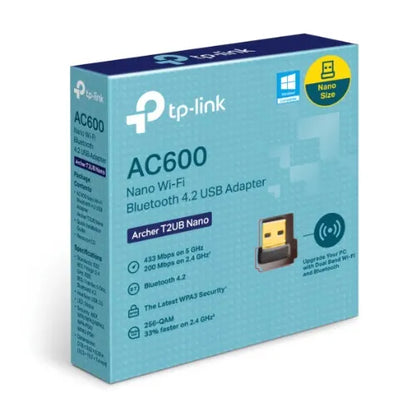 TP-Link AC600 Nano Wi-Fi Bluetooth 4.2 USB Adapter, Dual Band, Wireless, Bluetooth 4.2, Miniature...