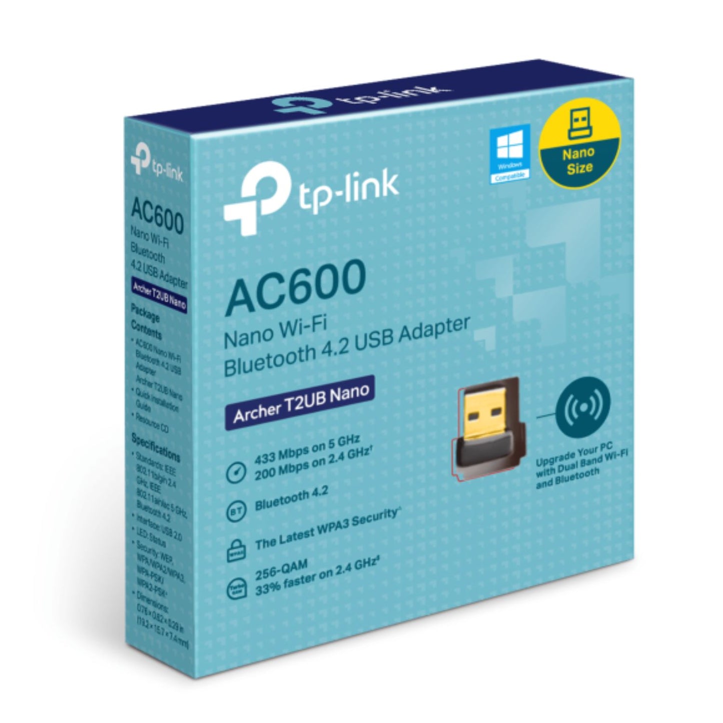 TP-Link AC600 Nano Wi-Fi Bluetooth 4.2 USB Adapter, Dual Band, Wireless, Bluetooth 4.2, Miniature... - Image 2