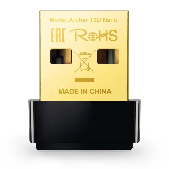 TP-Link Archer T2U Nano AC600 Nano Dual Band Wi-Fi USB Adapter, 433 Mbps at 5 GHz + 200 Mbps at 2... - Image 2